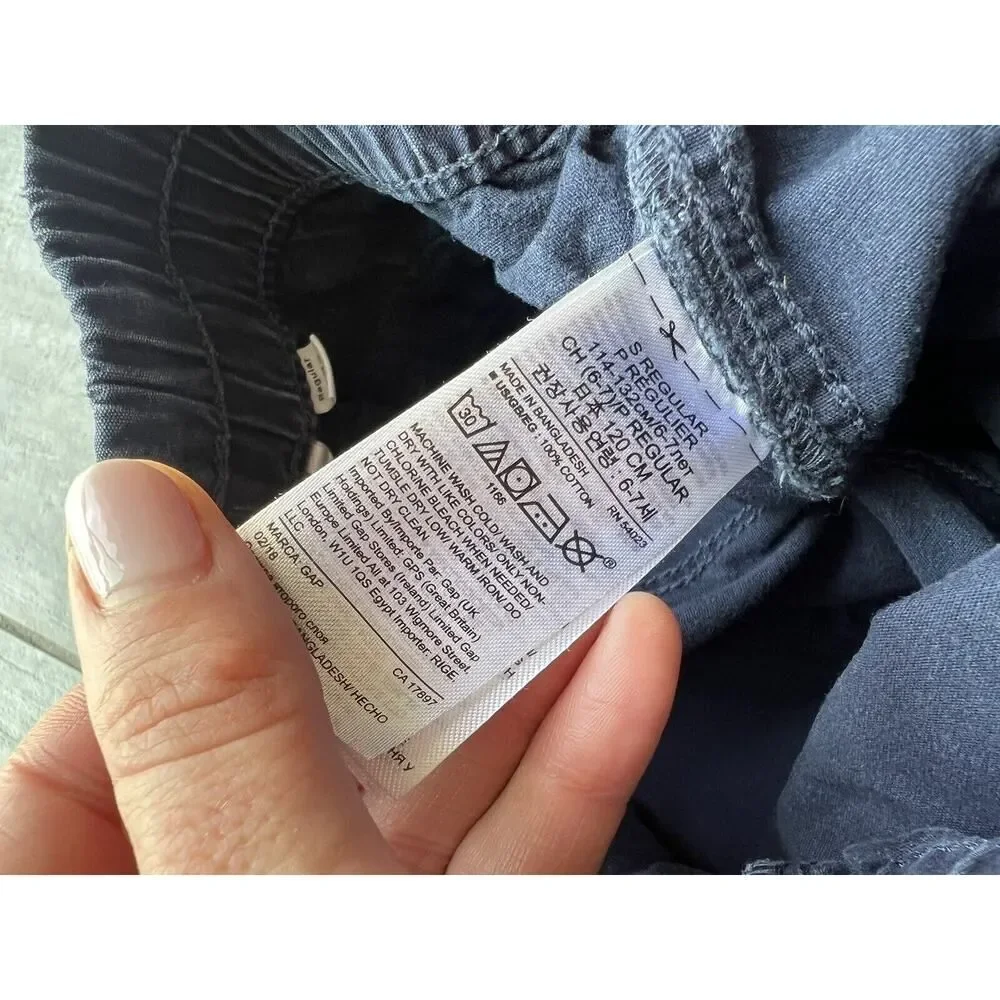Gap Kids Boys Zip Away Jogger Jeans to Shorts Zip Off Pants S 6-7 Pull On READ!